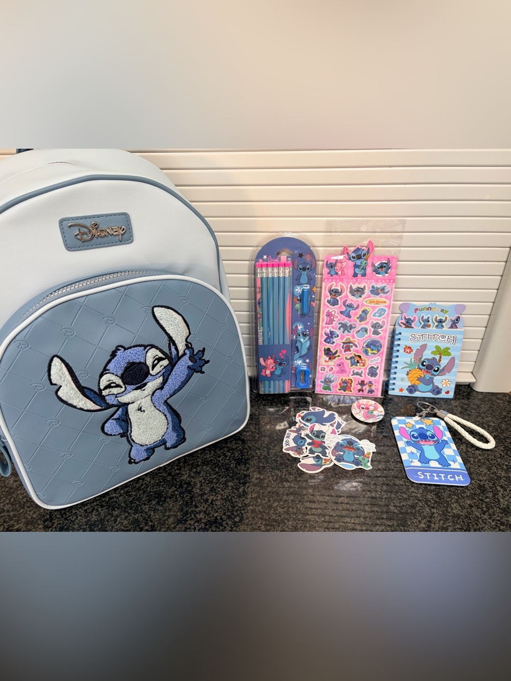 ✏️DISNEY|  Stitch 8-Piece Back-to-school Bundle| Backpack, Pencils, and supplies
